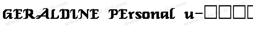 GERALDINE PErsonal u字体转换